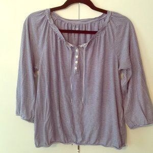 LOFT 3/4 Striped Henley